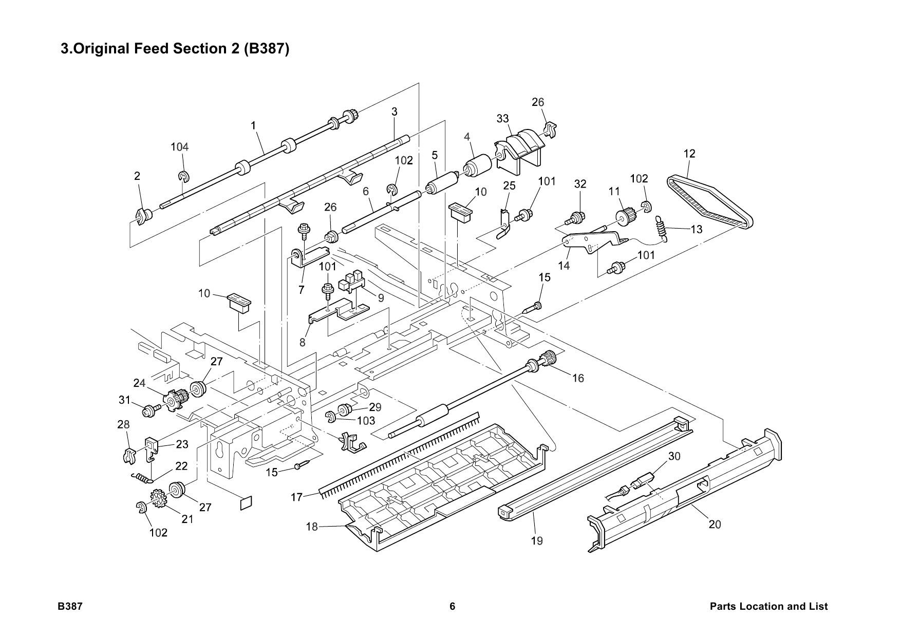 RICOH Options B387 DOCUMENT-FEEDER Parts Catalog PDF download-3